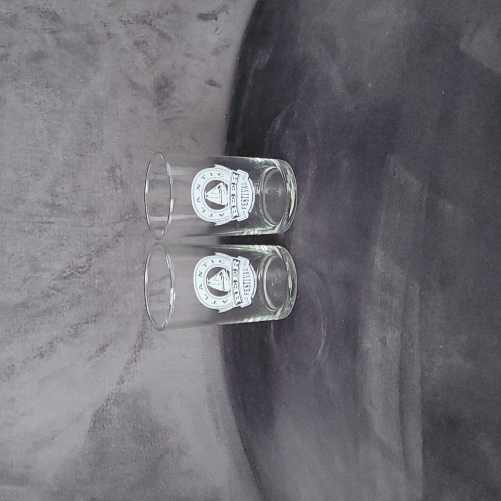Two small shot glass .